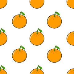 seamless pattern with orange fruit