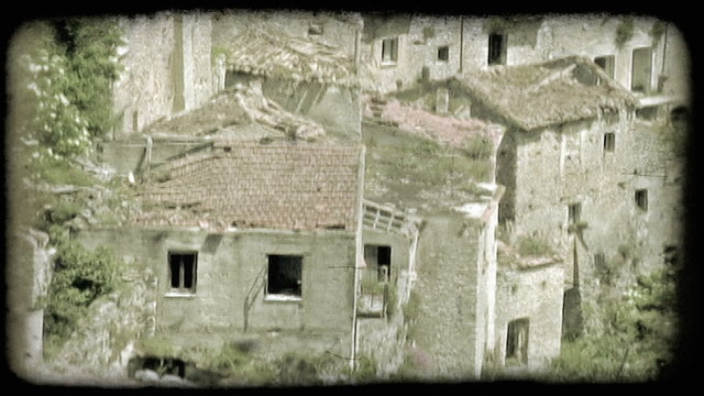 Italian Ruins 24. Vintage stylized video clip.