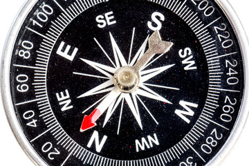 close up of compass