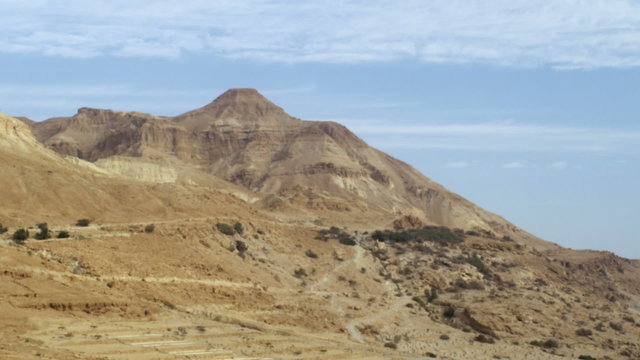 Royalty Free Stock Video Footage of desert mountains at the Dead Sea shot in Israel at 4k with Red.