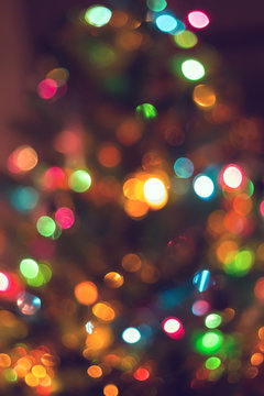 christmas background, image blur bokeh defocused lights