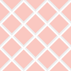 Fototapeta na wymiar Geometric vector pink ornament with gray and white elements. Seamless pattern for wallpapers and backgrounds