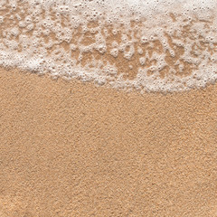 Soft wave of sea on sandy beach