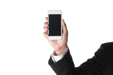 business man using mobile smart phone