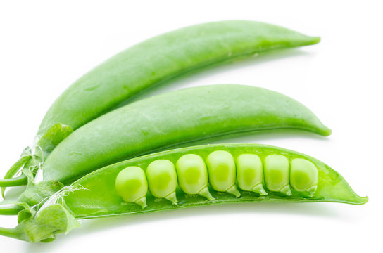 fresh green peas.