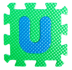 Alphabet jigsaw toy piece