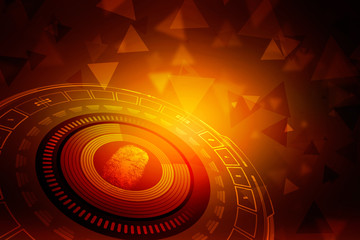 Fingerprint Scanning Technology Concept Illustration