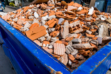 Bauschutt auf Baustelle