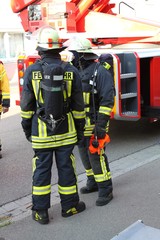 Fototapeta premium Feuerwehr im Einsatz 112