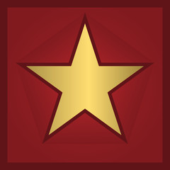 Obraz premium Golden star award