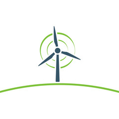 Wind turbine silhouette © aguiters