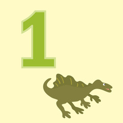 Number one. One dinosaur (Spinosaur).