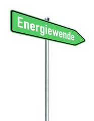 Fototapeta premium Energiewende 34 / Wegweiser, freigestellt