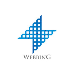 Obraz premium webbing ribbon Logo icon