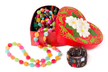 box the shape of a heart for Valentine's Day