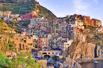 Naklejka premium View of Manarola, Cinque terre Italy