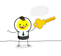 I got the KEY / A businessman got a key.