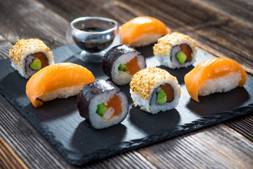 Japanese seafood sushi