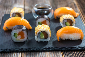 Japanese seafood sushi