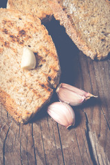 Some sliced bread during the preparation of the typical italian's starter: 