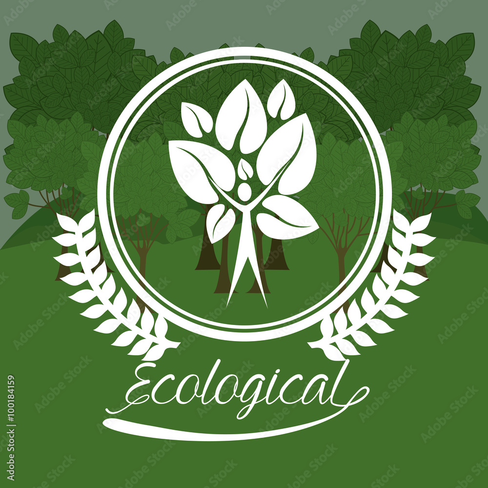 Wall mural ecological product design 