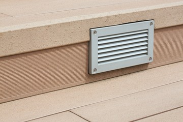 Installed ventilation grate
