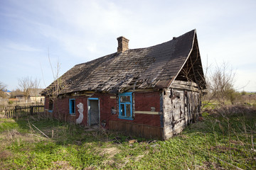 crumbling farmhouse  . Belarus.