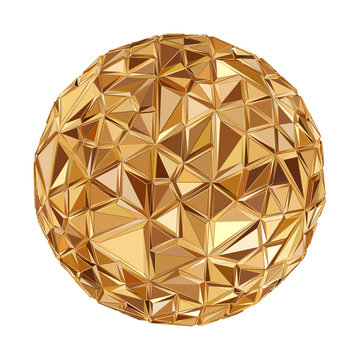 Geometric Disco ball Isolated. Holidays Background