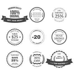 Set of Sale labels, badges and design elements