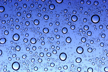  water drops on glass