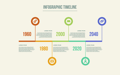 Timeline Infographic. Vector design template