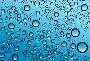  water drops on glass