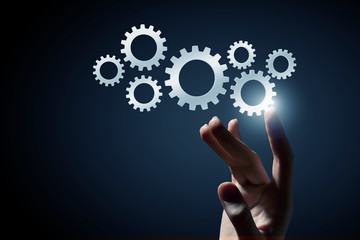 Cogwheel mechanism as teamwork concept