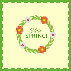 Hello spring illustration