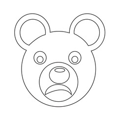 Bear Face emotion Icon Illustration sign design