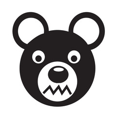 Bear Face emotion Icon Illustration sign design
