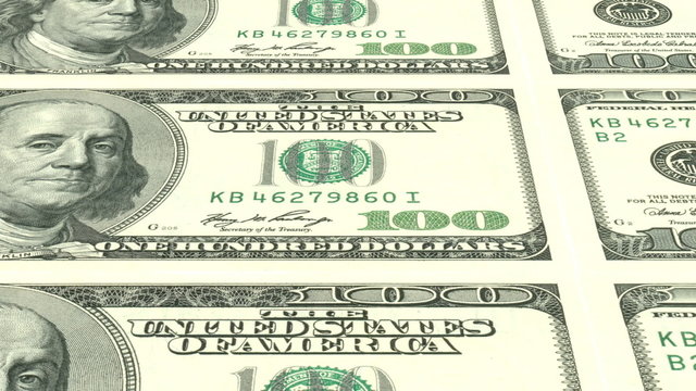 Dollar bills loop producer -1080p. one hundred Dollar bills money loop with different shot angles.