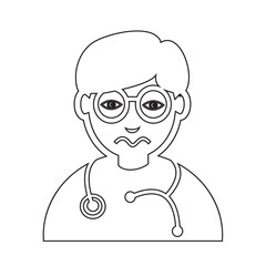 Doctor Face emotion Icon Illustration sign design
