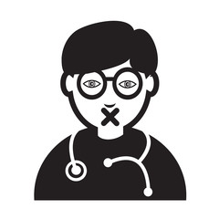 Obraz na płótnie Canvas Doctor Face emotion Icon Illustration sign design
