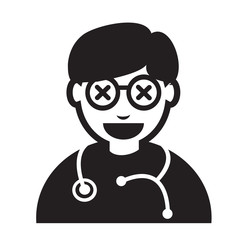 Doctor Face emotion Icon Illustration sign design
