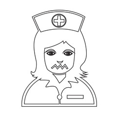 Nurse Face emotion Icon Illustration sign design