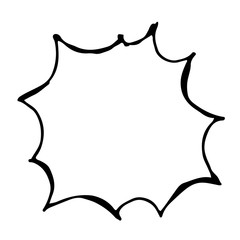 Hand drawn bubble speech Illustration symbol design