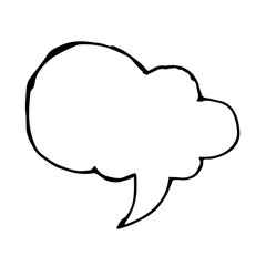 Hand drawn bubble speech Illustration symbol design