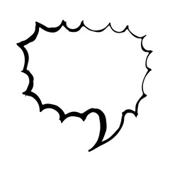 Speech bubble hand drawn Illustration symbol design