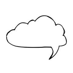 Hand drawn bubble speech Illustration symbol design