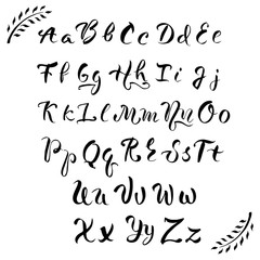 Vector hand drawn alphabet