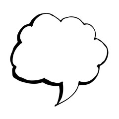 Speech bubble hand drawn Illustration symbol design