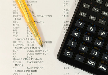 Investment  data about asset allocation. Concept for investment management.