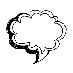 Speech bubble hand drawn Illustration symbol design