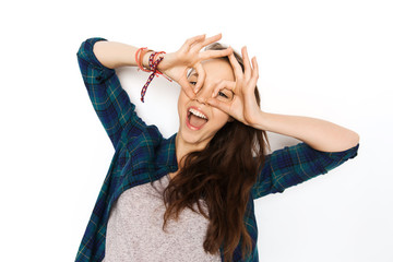 Fototapeta premium happy teenage girl making face and having fun
